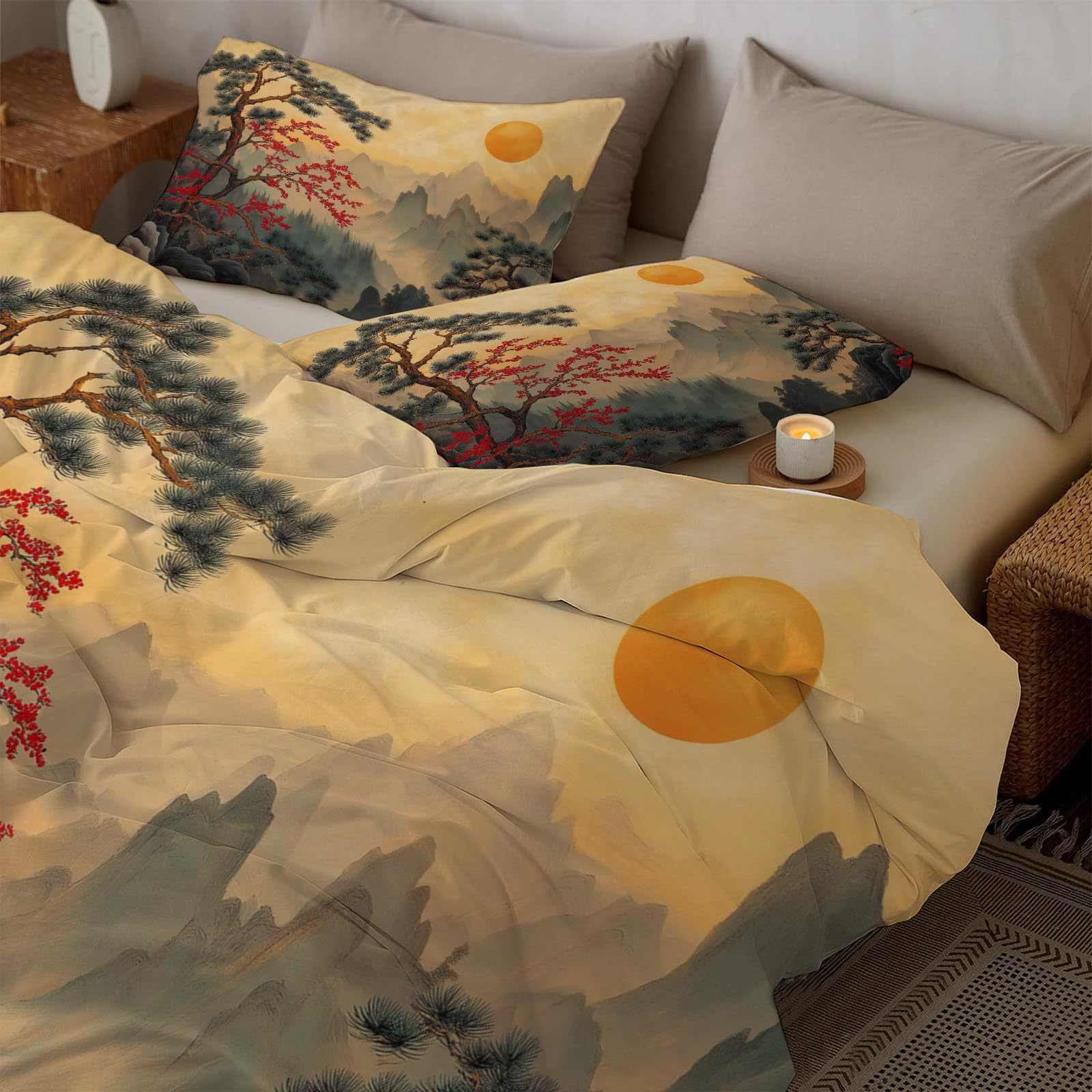 Duvet Cover Sets With Zipper - Set copripiumino Queen Wave in stile