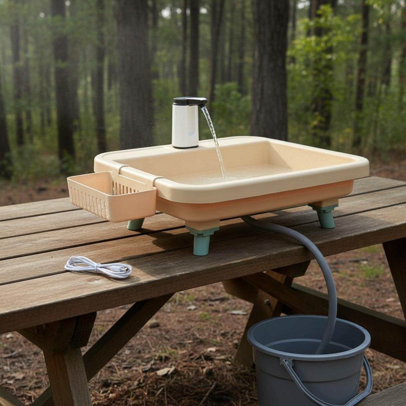 Kitchen - Lavabo Portatile da Campeggio con Pompa