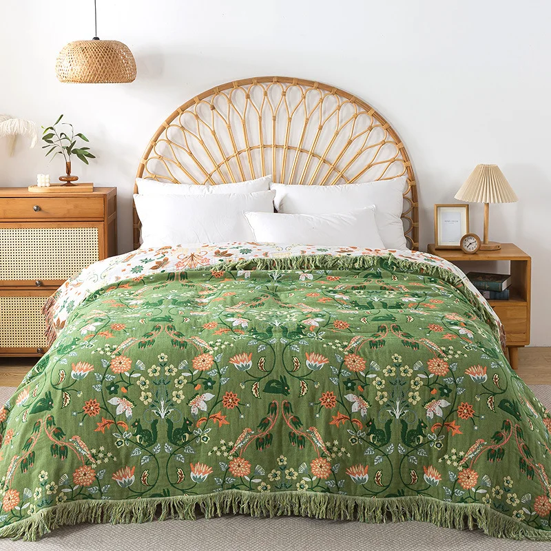 Muslin Cotton Bedspread - Coperta in puro cotone, in mussola,