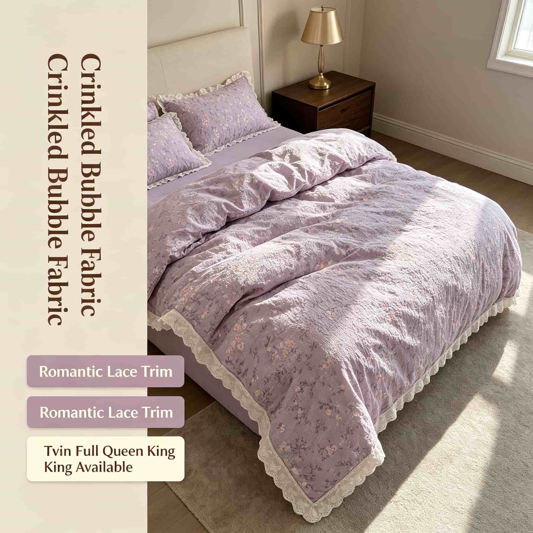 Aesthetic Floral Duvet Cover - Set di biancheria da letto con