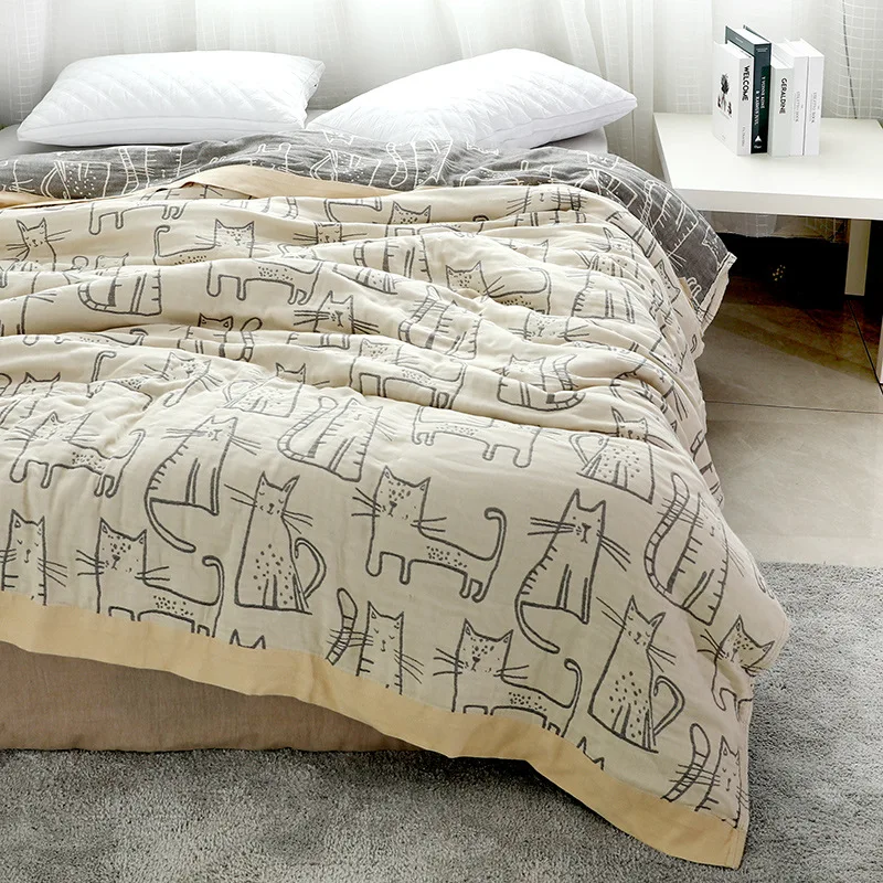 Muslin Cotton Bedspread - WASART Pure cotton twel coperta trapuntata