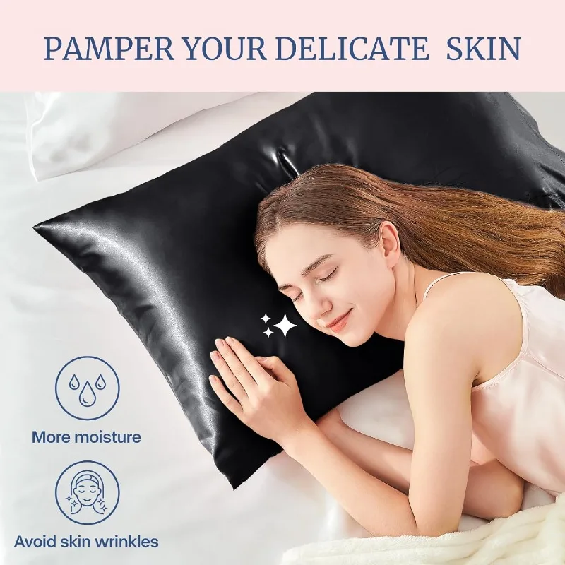 Satin Silk Pillowcase Hair Skin - Fodera per cuscino in raso, disponibile