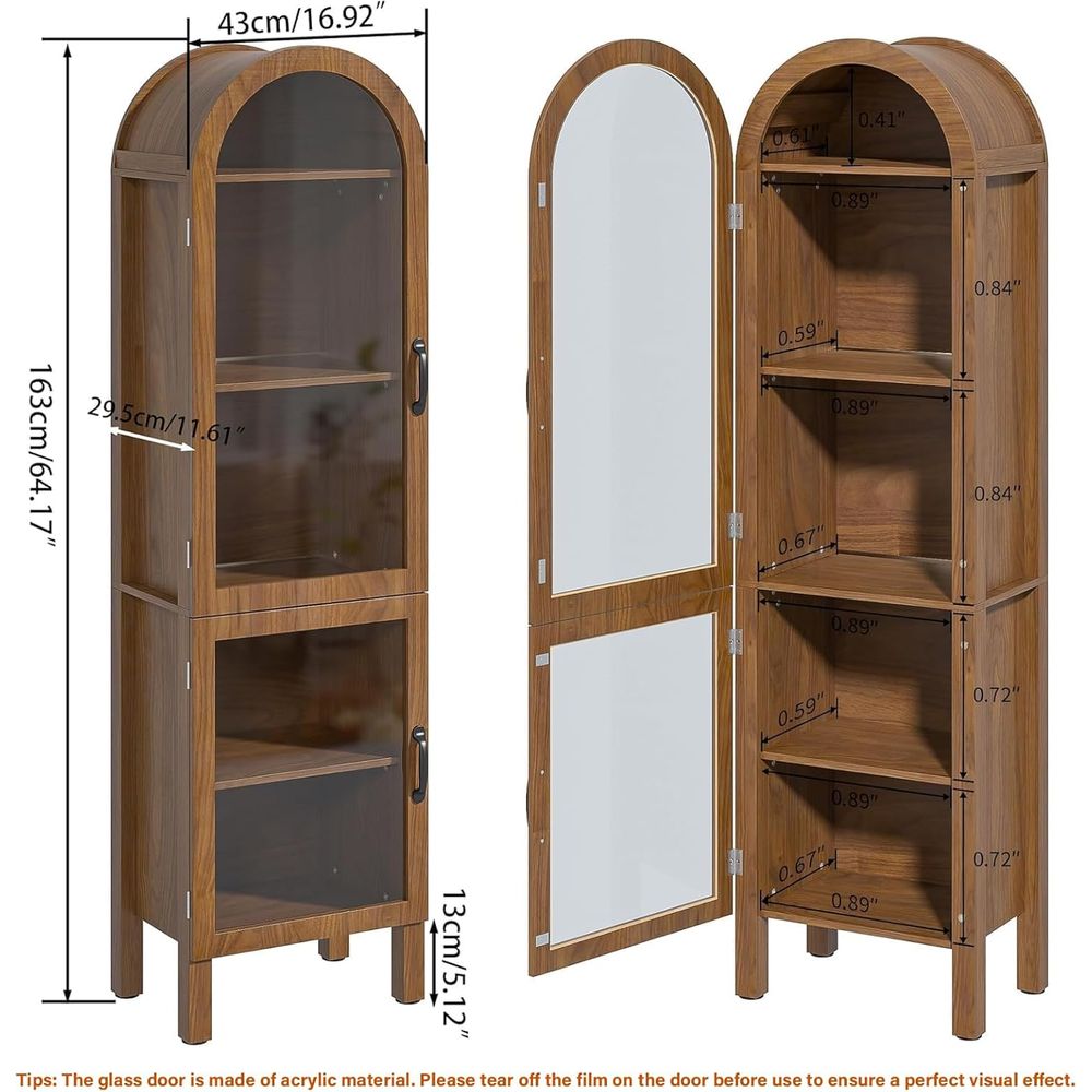 Vetrina ad arco alta 64,17 pol - Storage & Organization recensione e prezzo