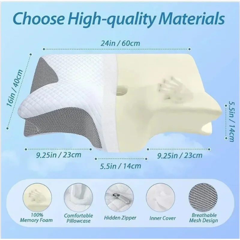 Cuscino Cervicale in Memory Fo - Memory Foam Orthopedic Pillow Neck Pain recensione e prezzo