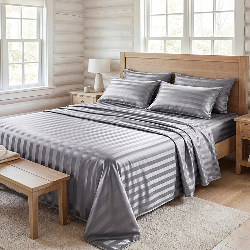 Set di Lenzuola in Raso a Righ - Fitted Bed Sheets Deep Pocket recensione e prezzo