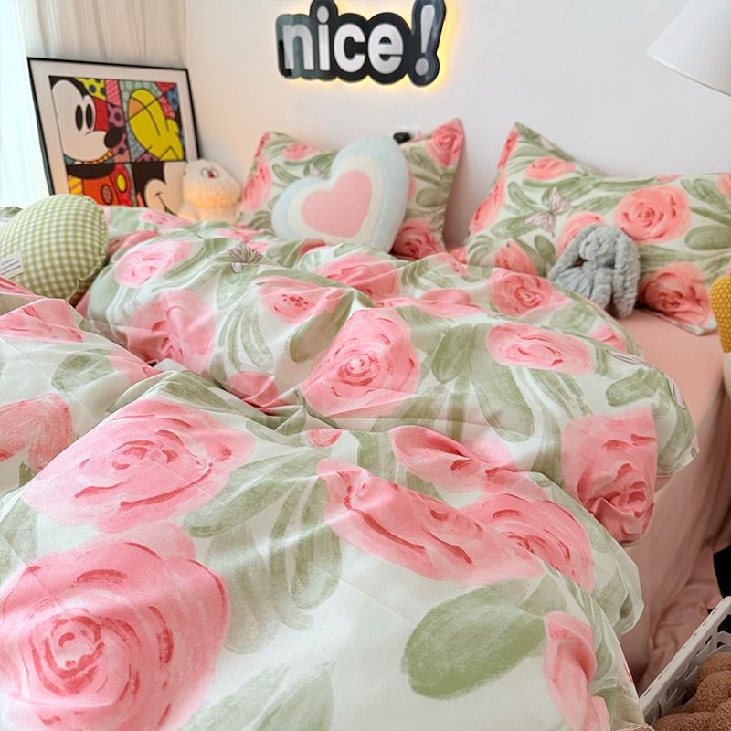 Set copripiumino rosa rosa con - Duvet Cover Sets With Zipper recensione e prezzo