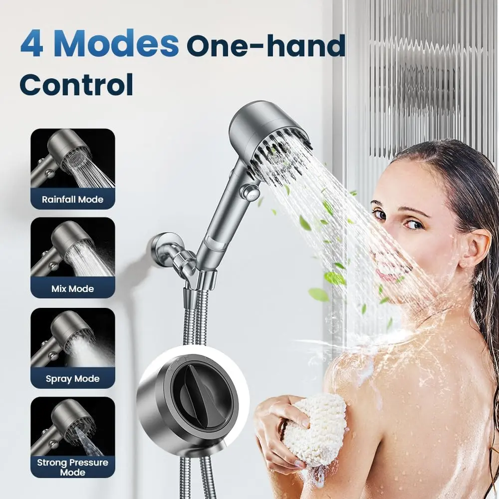 Soffione doccia portatile con  - High Pressure Shower Head Handheld recensione e prezzo
